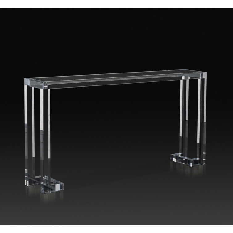 Ava Clear Glass Modern Console Table 30"H X 60"W X 10"D