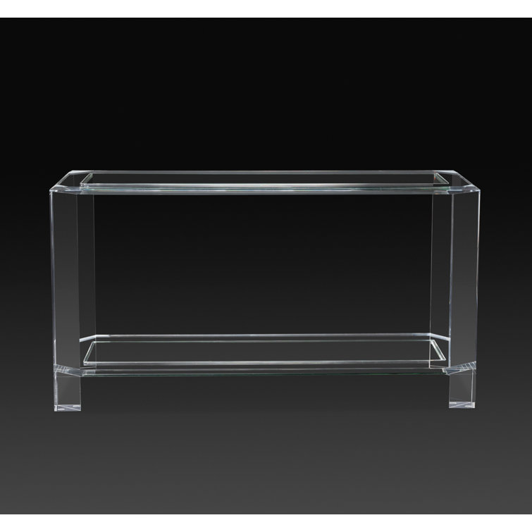Surrey 60'' Clear Glass and Acrylic Console Table