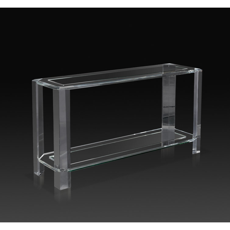 Surrey 60'' Clear Glass and Acrylic Console Table