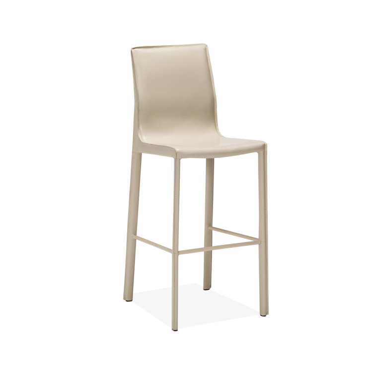 Jada Sand Leather 19"x41" Modern Counter Stool with Metal Frame