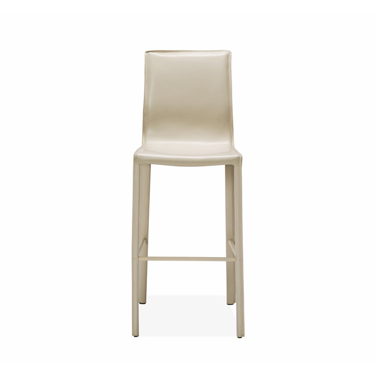 Jada Sand Leather 19"x41" Modern Counter Stool with Metal Frame