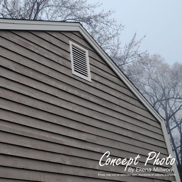 26"W x 22"H Round Top Non-Functional PVC Gable Vent with Brickmould Sill