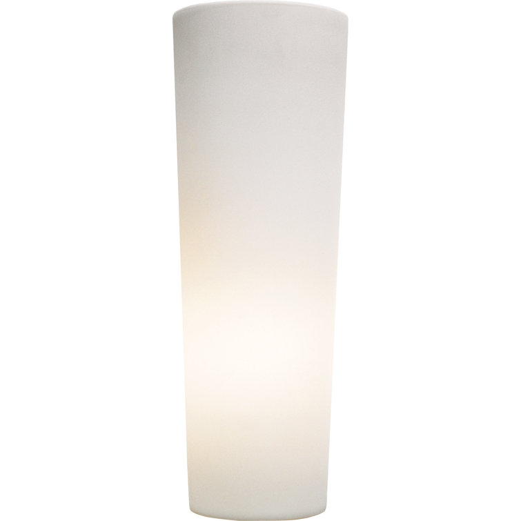 Marina Adjustable Frosted White Glass Torchiere Table Lamp
