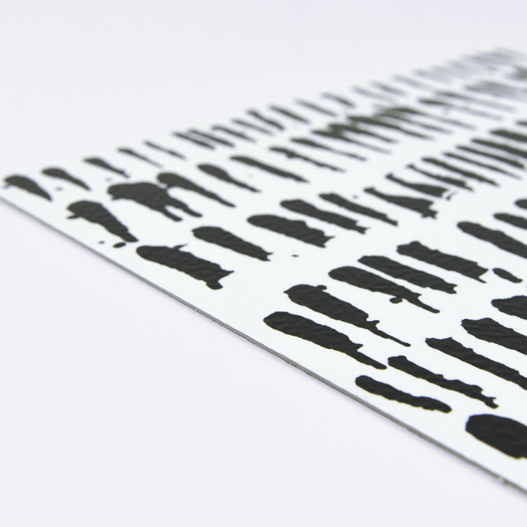 Black and White Vinyl Peel & Stick Kitchen Floor Tiles