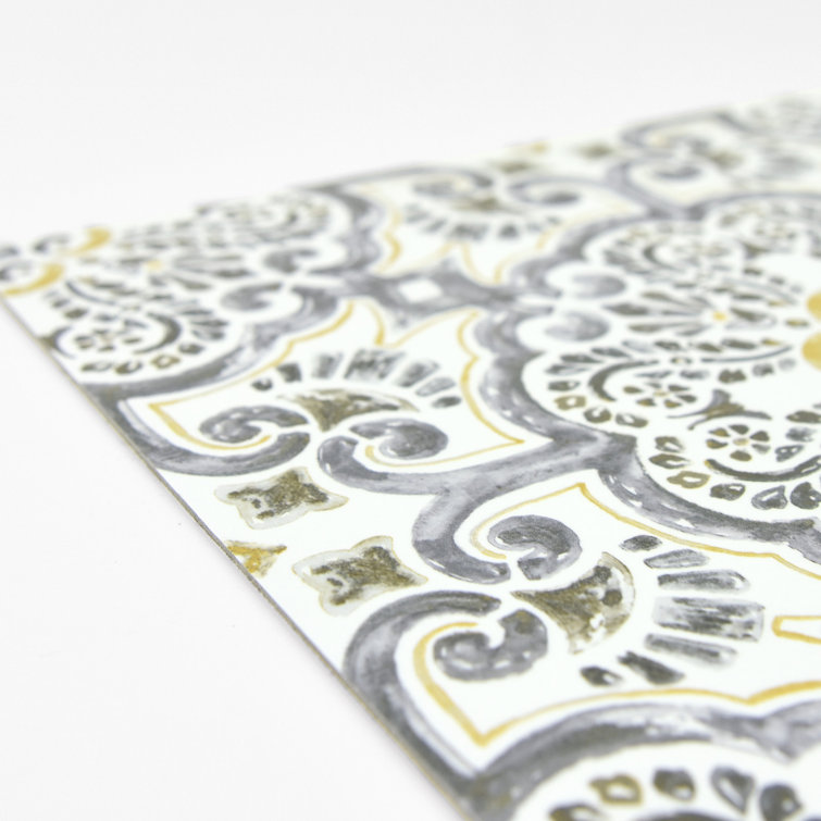 Antico Moroccan Beige and Gray Peel and Stick Floor Tiles