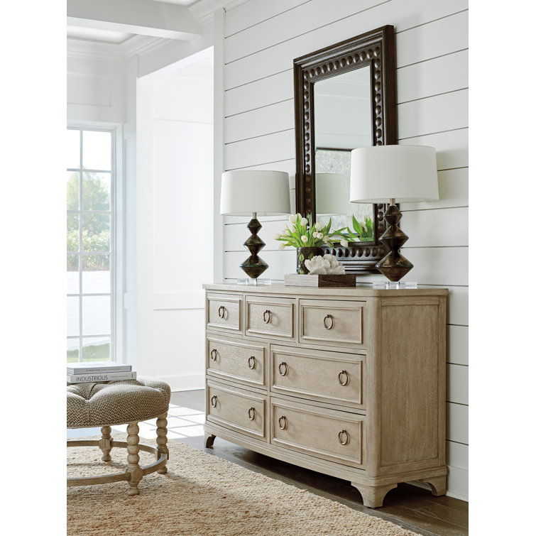Malibu Transitional Espresso Wood Wall Mirror 51.75"