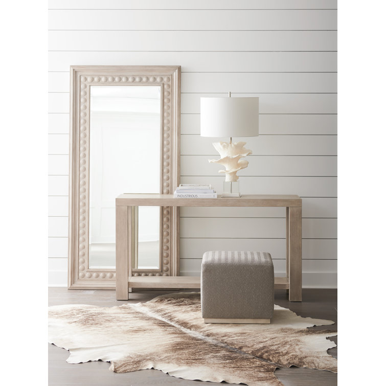 Malibu Transitional Beige Wood Console Table with Storage, 62''