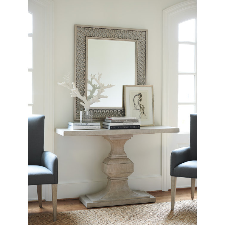 Malibu Transitional 54'' Beige Cream Cast Concrete Console Table