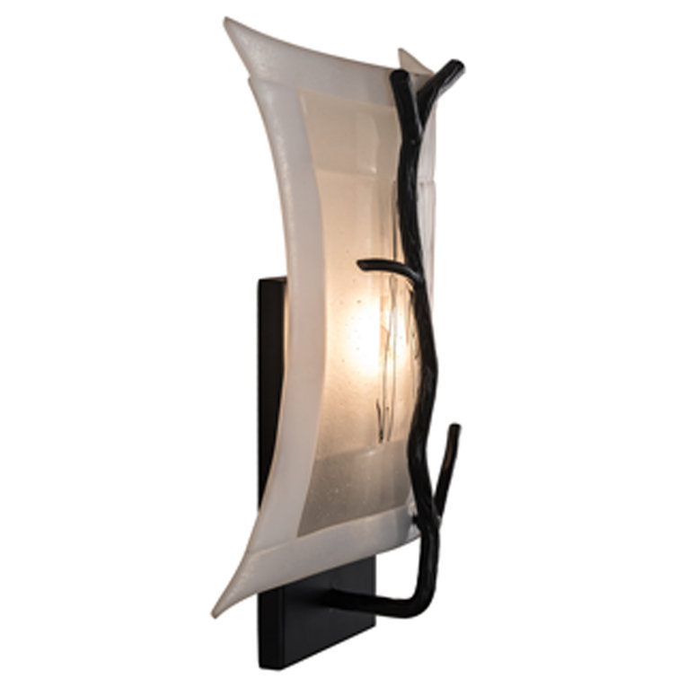 Winter White Twigs LED Wall Sconce in Stark Black and White