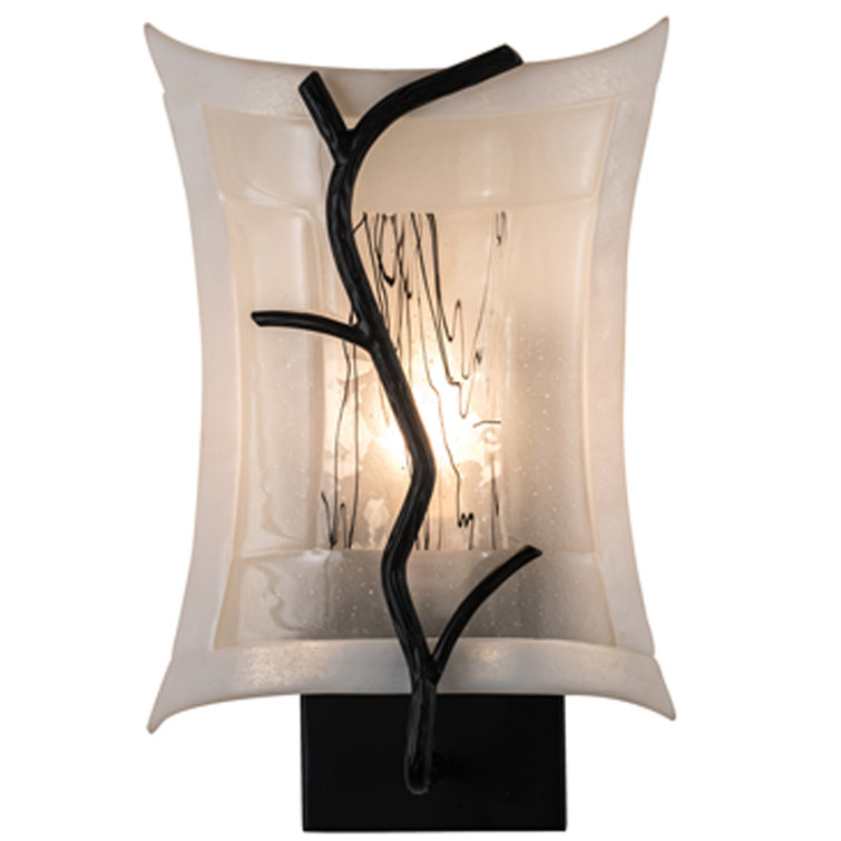 Winter White Twigs LED Wall Sconce in Stark Black and White