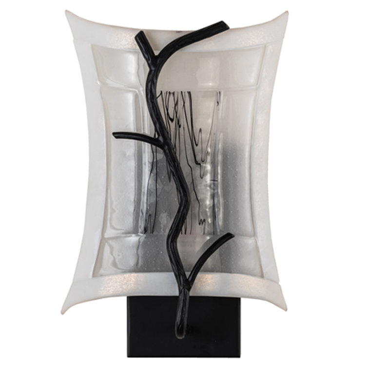 Winter White Twigs LED Wall Sconce in Stark Black and White