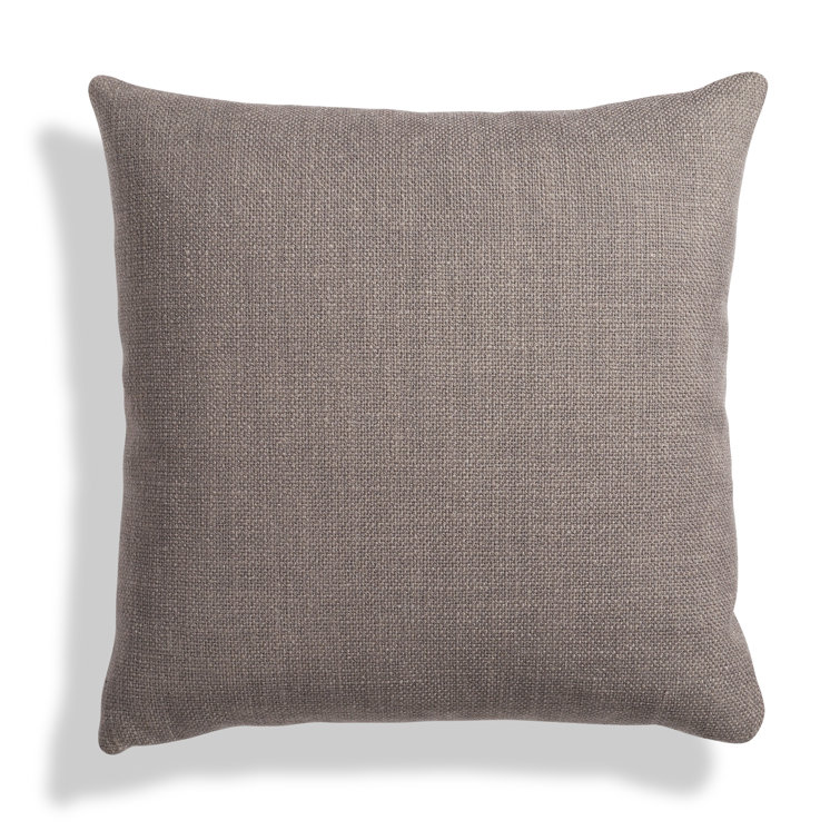 20" x 20" Square Camel Leather and Velvet Pillow