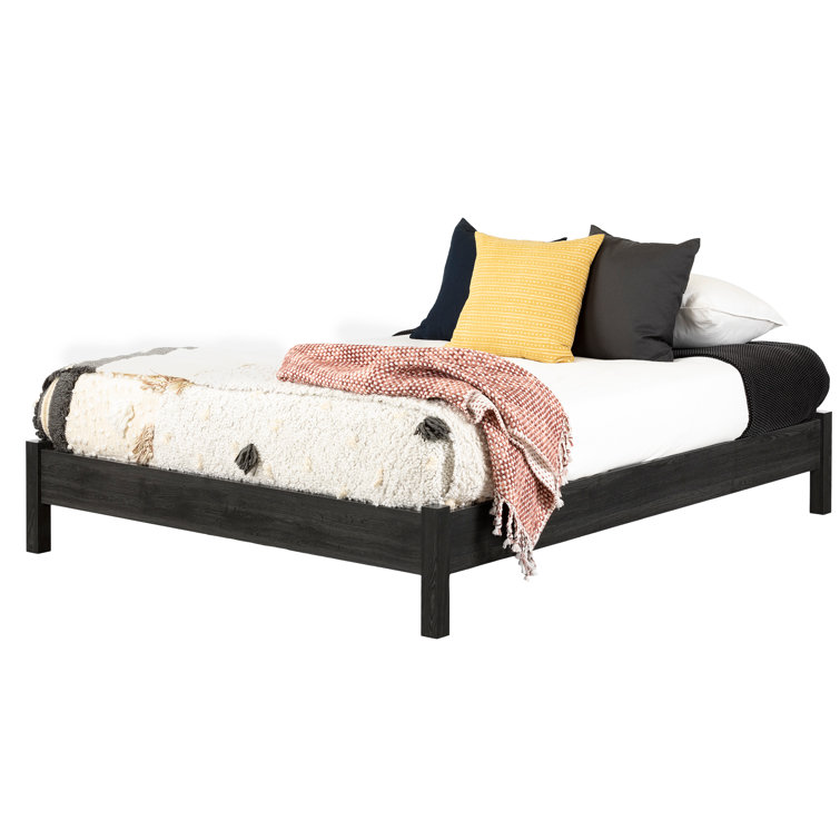 Gray Oak Queen Wood Frame Platform Bed
