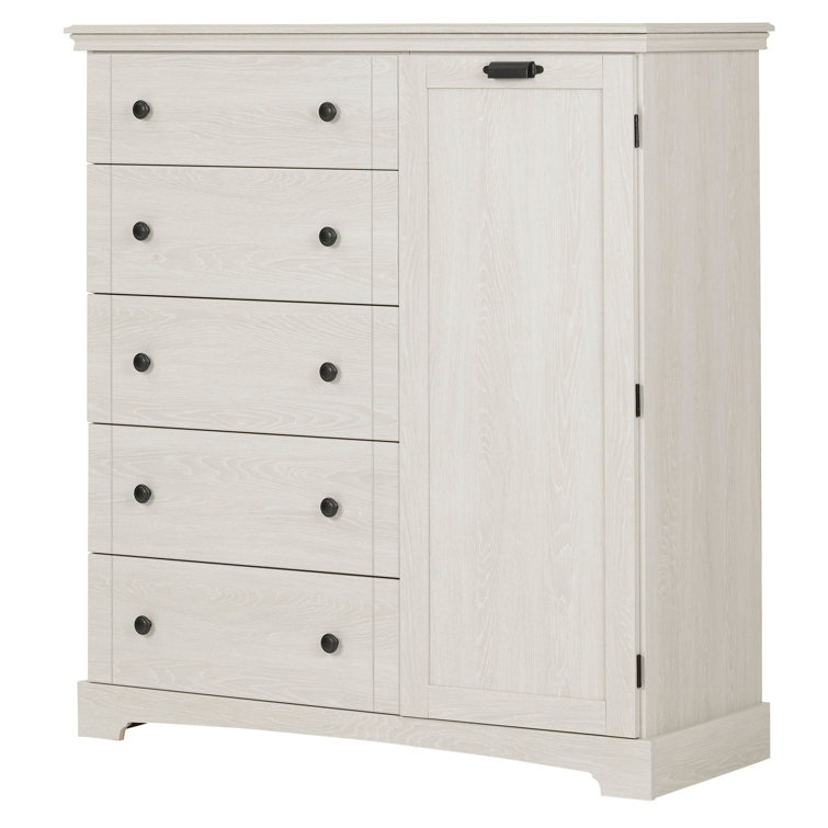 Winter Oak Cottage 5-Drawer Combo Dresser