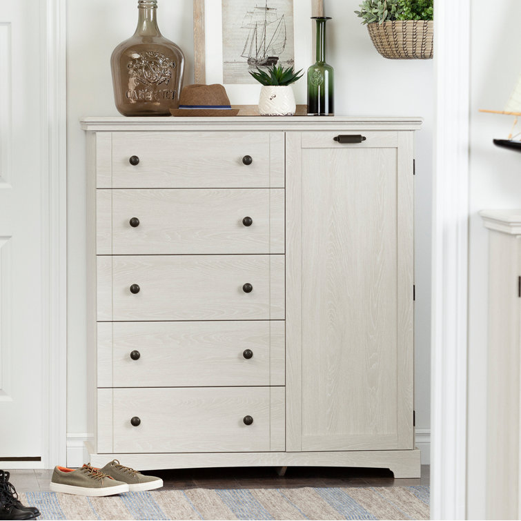 Winter Oak Cottage 5-Drawer Combo Dresser