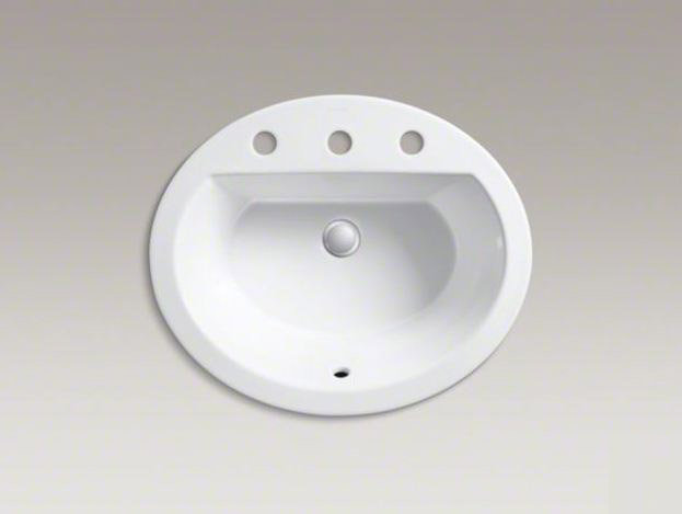 Bryant 20'' White Ceramic Oval Bathroom Sink with Overflow