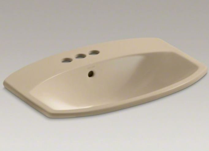 Cimarron Biscuit Oval Ceramic Topmount Bathroom Sink