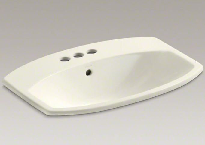Cimarron Biscuit Oval Ceramic Topmount Bathroom Sink