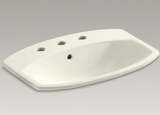 Cimarron Biscuit Oval Ceramic Topmount Bathroom Sink