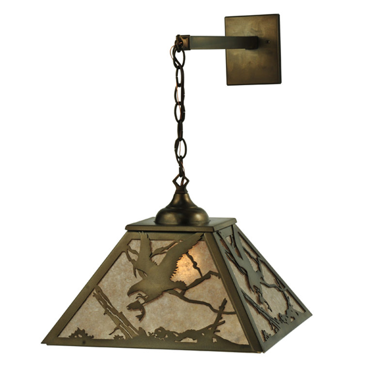 Eagle Crest Rustic Silver 1-Light Wall Sconce