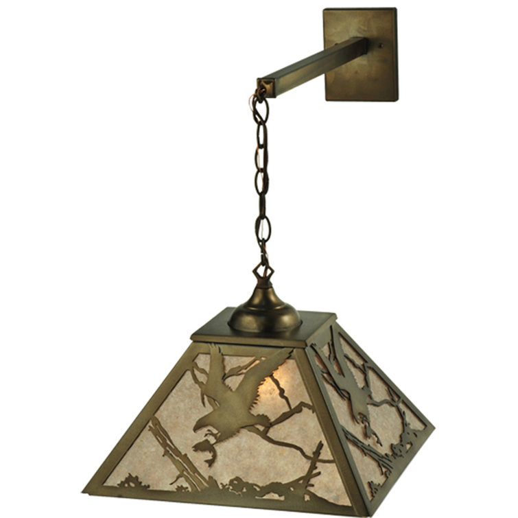 Eagle Crest Rustic Silver 1-Light Wall Sconce