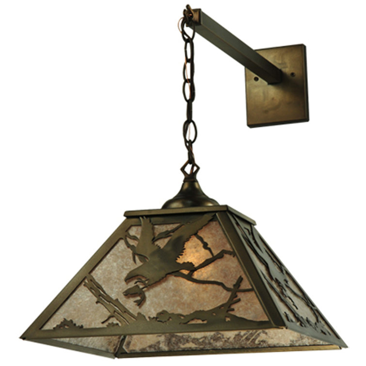 Eagle Crest Rustic Silver 1-Light Wall Sconce