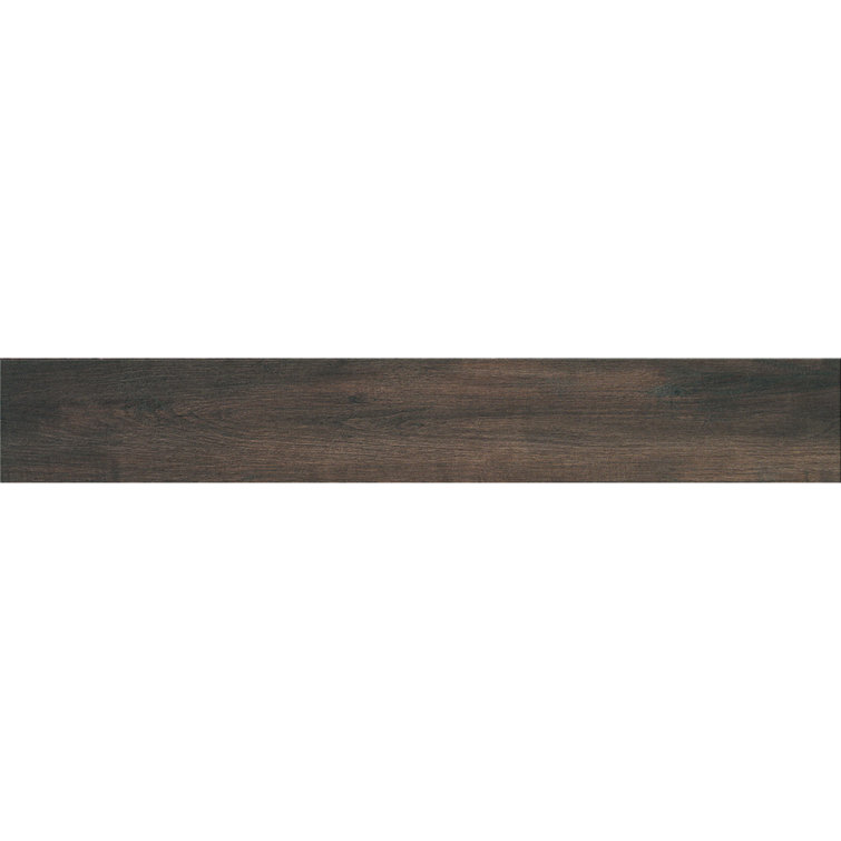 Samson Dark Brown Matte Porcelain Wood Look Floor & Wall Tile