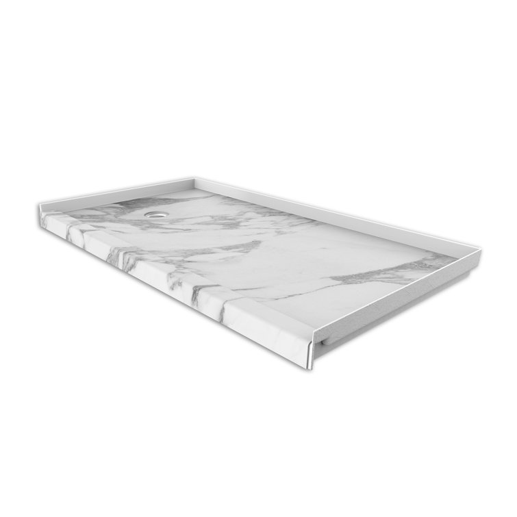 Calacatta White 60'' x 32'' Rectangular Shower Base