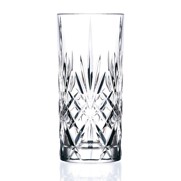 Tuscan Elegance 6-Piece Lead-Free Crystal Highball Glass Set