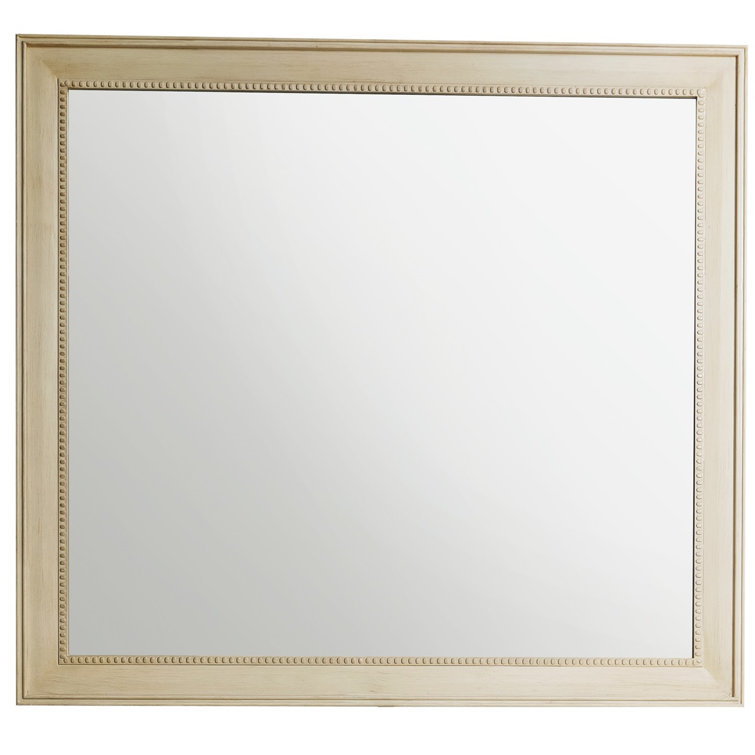 Bristol 44" Vintage Vanilla Rectangular Wood-Framed Mirror