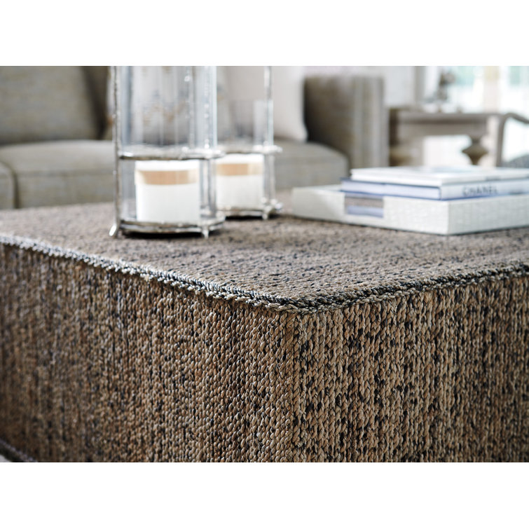 Malibu 44'' Square Brown Anakao Rope Outdoor Coffee Table with Storage
