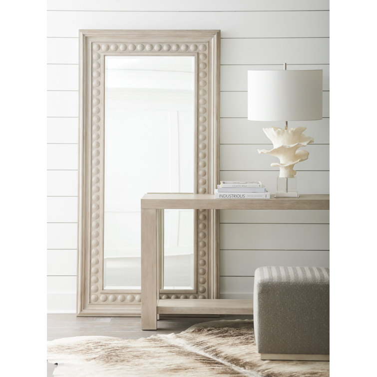 Malibu Transitional Beige Wood Console Table with Storage, 62''