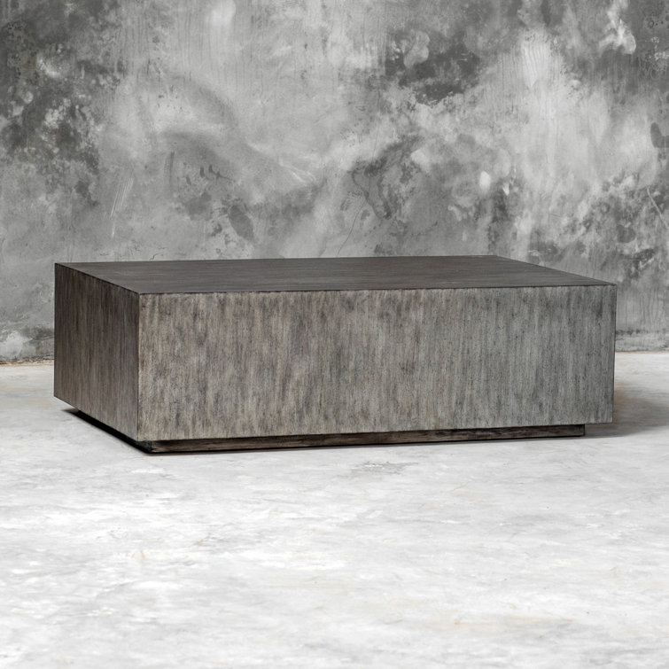 Kareem 52" Gray Rectangular Wood Coffee Table
