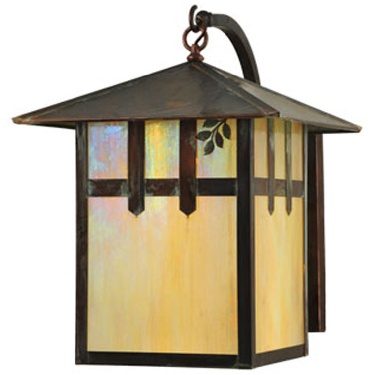 Seneca Double Cross Mission 21" Birchwood Outdoor Wall Lantern