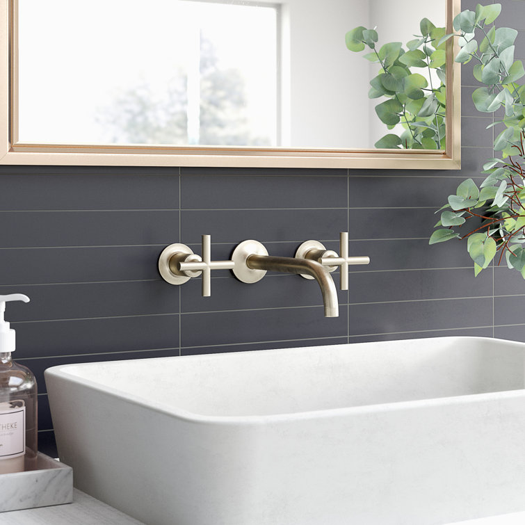 Vibrant Brushed Bronze Wall Mounted Bathroom Faucet