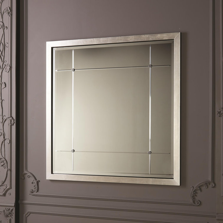 Beaumont Handcrafted Solid Pine Square Mirror with Silver Leaf Finish