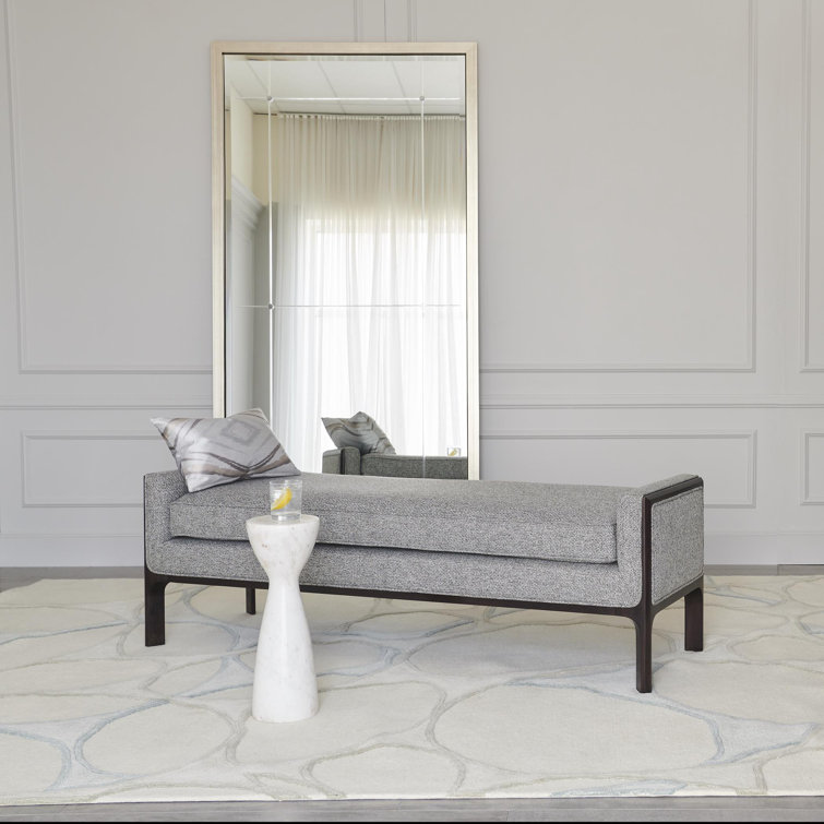Lux Beaumont Rectangular Silver-Nickel & Gold Leaf Beveled Wall Mirror