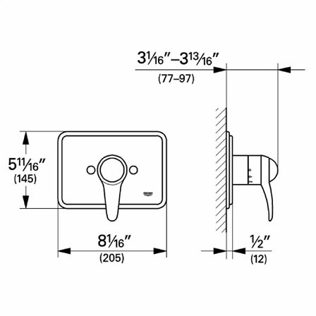 Modern Jet Stainless Steel Wall-Mounted Handshower