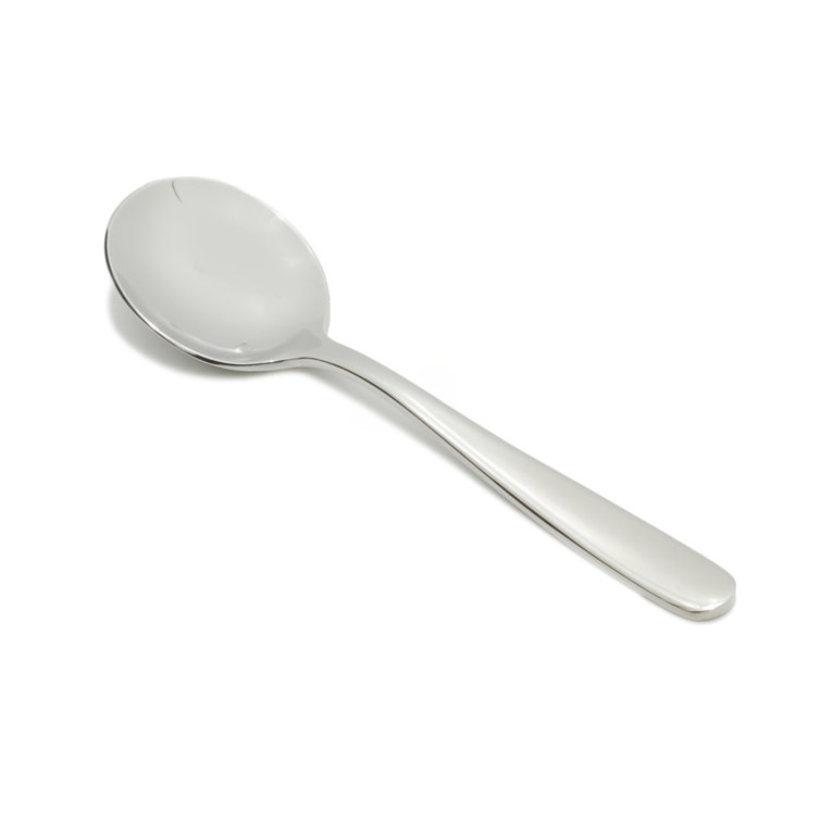 Fortessa Grand City Mirror Finish Silver Stainless Steel Soup Spoon Set