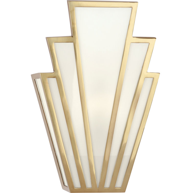 Empire Mid-Century Modern Brass Direct Wired 11" Wall Sconce