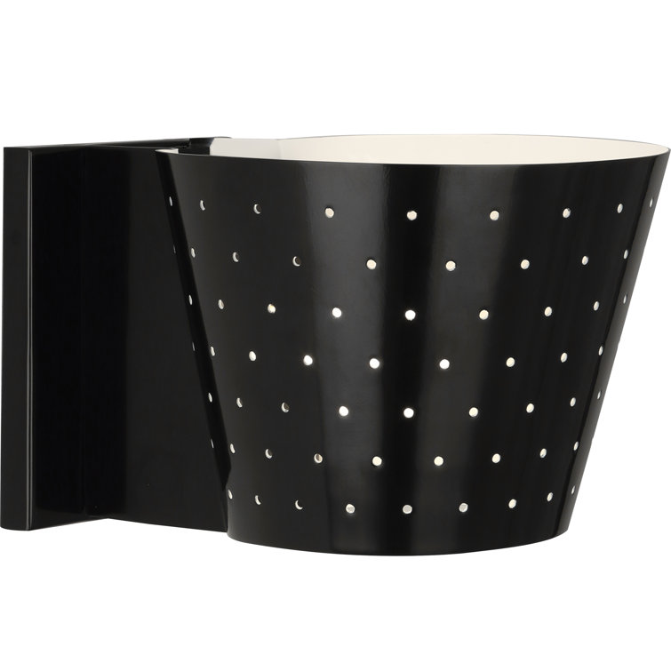 Black Metal Direct Wired Electric Wall Sconce