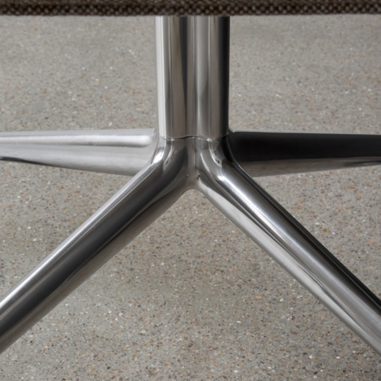 Cognac Leather and Aluminum Task Chair