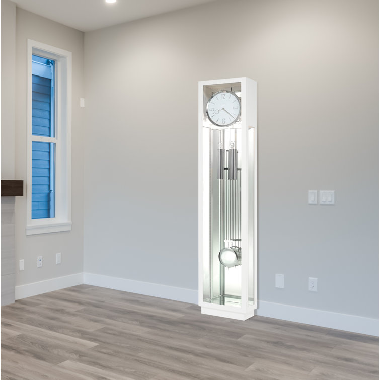 Whitelock Contemporary 76" White Quartz Floor Clock