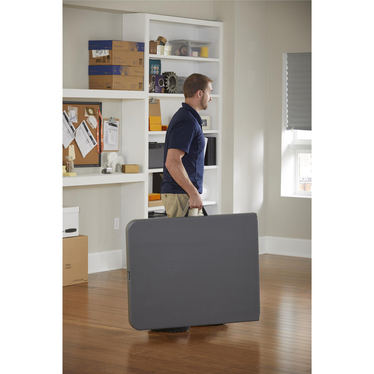 Cosco 72'' Gray Metal and Plastic Folding Table