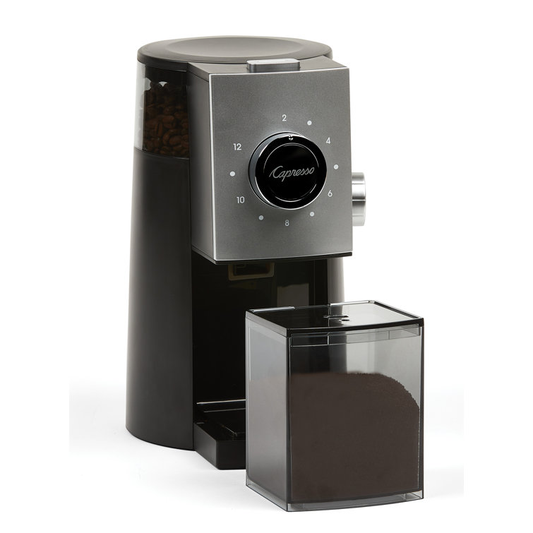 Black Electric Adjustable Grind Burr Coffee Grinder