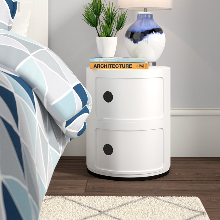 Kartell Componibili Round Two-Door White ABS Plastic Storage Unit