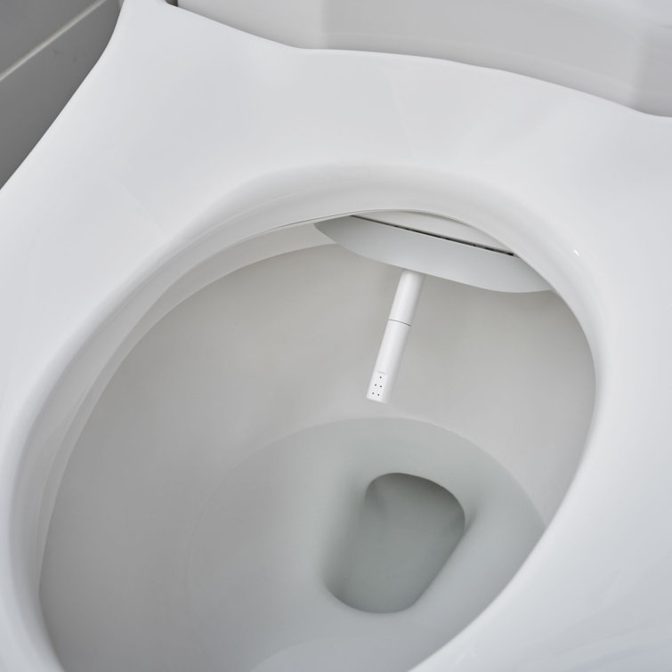 Advanced Clean White Elongated Bidet Toilet Seat with Remote Control