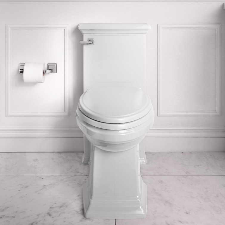 White High Efficiency Elongated One-Piece Toilet with Seat