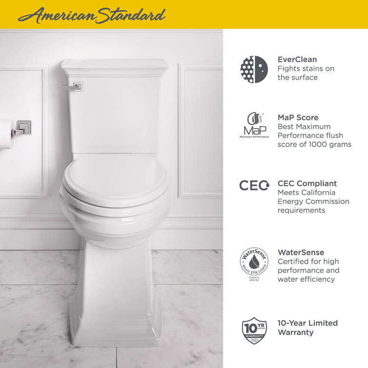 White Elongated Free Standing High Efficiency Toilet with Seat