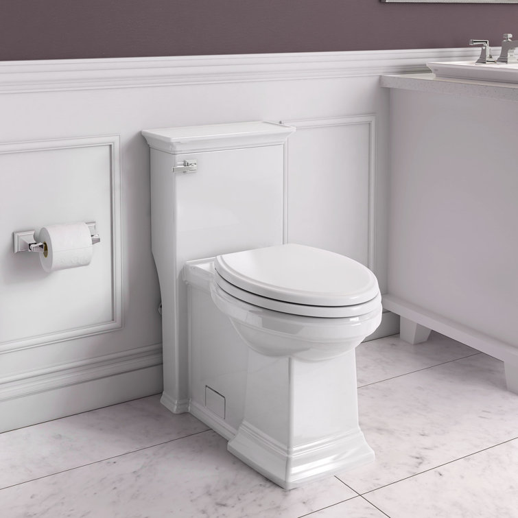 White High Efficiency Elongated One-Piece Toilet with Seat